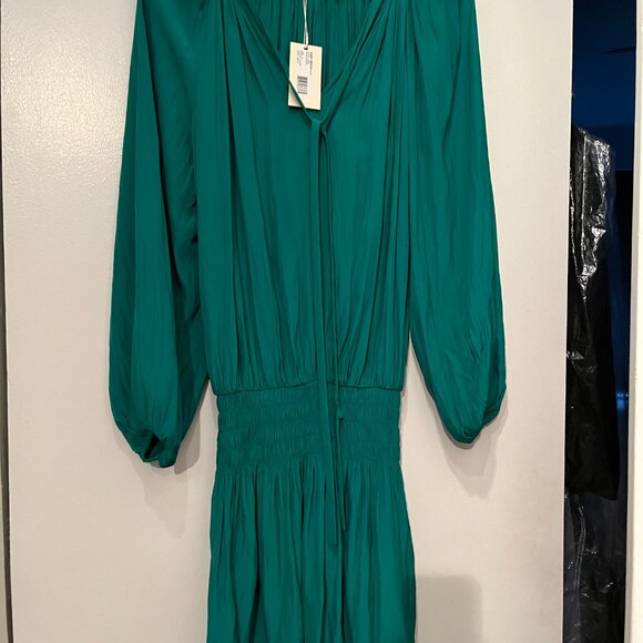 ✨ Ramy Brook Paris Dress – NWT Green‎ Drop Waist Dress (Size Small) – Style 4783 - Picture 3 of 10